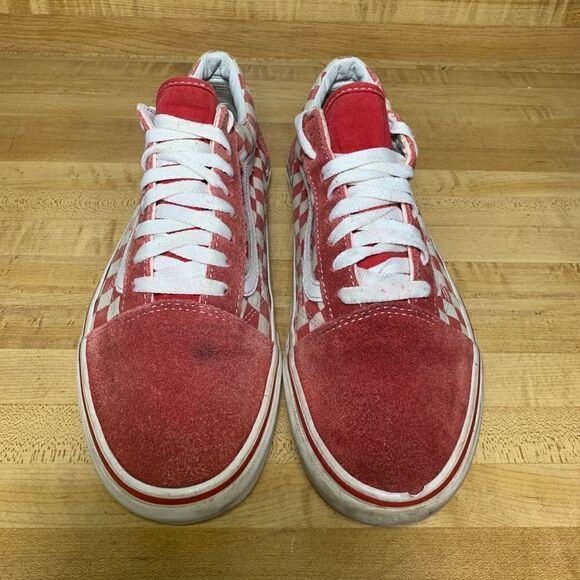 Vans Old Skool Checkered Women's 11 mens 9.5 red - Picture 3 of 7
